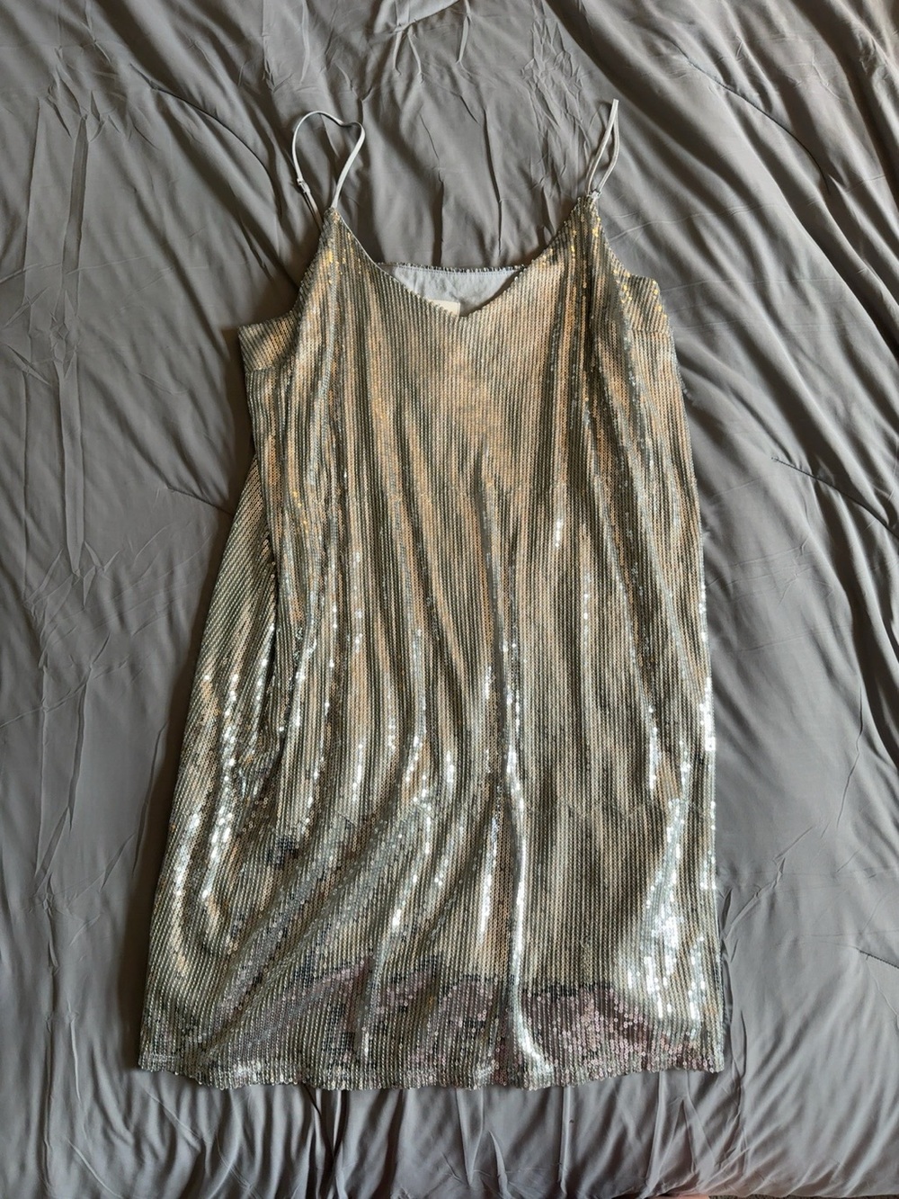 A New Day silver sequin slip dress: ➡️